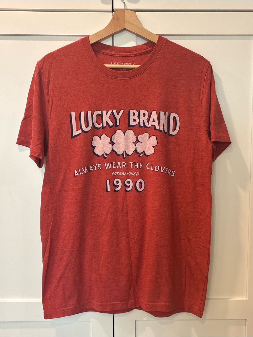 Lucky Brand Red Clover Graphic T-Shirt – M